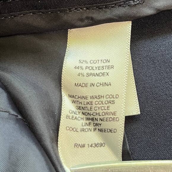 Larry Levine Navy Blue Cotton Blend Zip Pockets Cropped Ankle Pants 8P - Picture 10 of 14